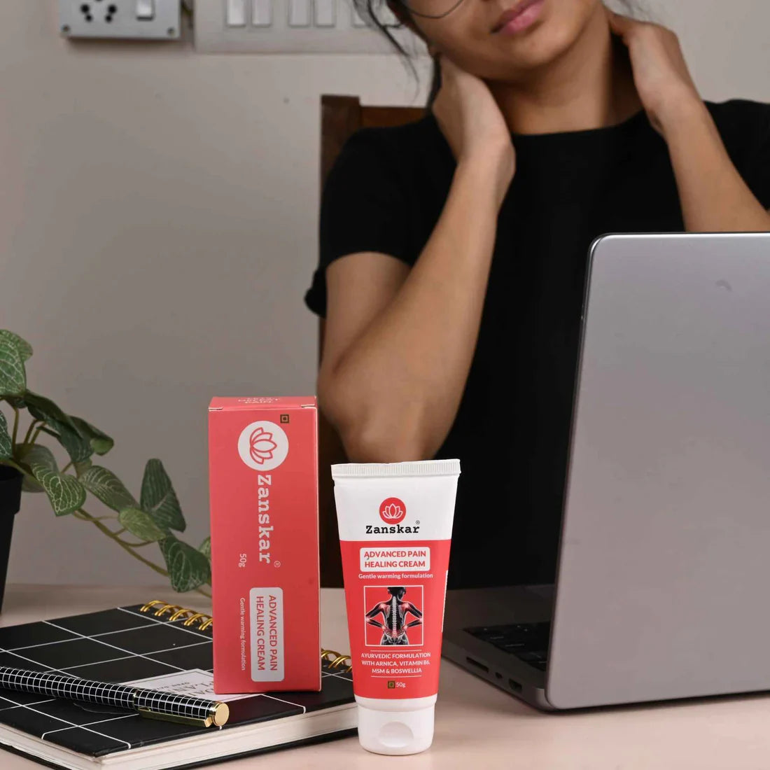 ZANSKAR Natural & Advanced Pain Healing Cream (50g) | Deep Relief For All Body Parts