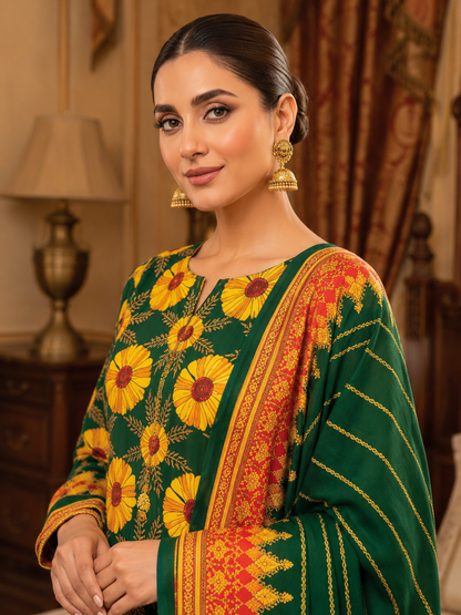 Swiss Lawn Unstitched 3 Piece Suit - A1612