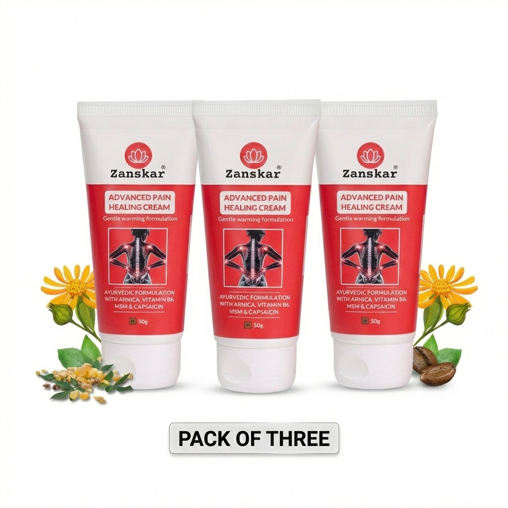 ZANSKAR Natural & Advanced Pain Healing Cream (50g) | Deep Relief For All Body Parts