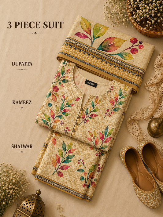 Signature Premium Unstitched 3PC Regal Lawn Suit - M1503