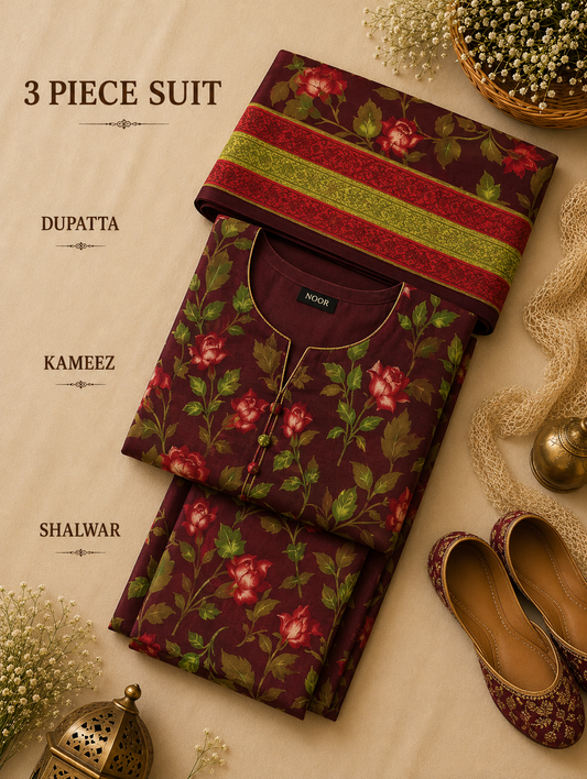 Signature Premium Unstitched 3PC Regal Lawn Suit - M1516