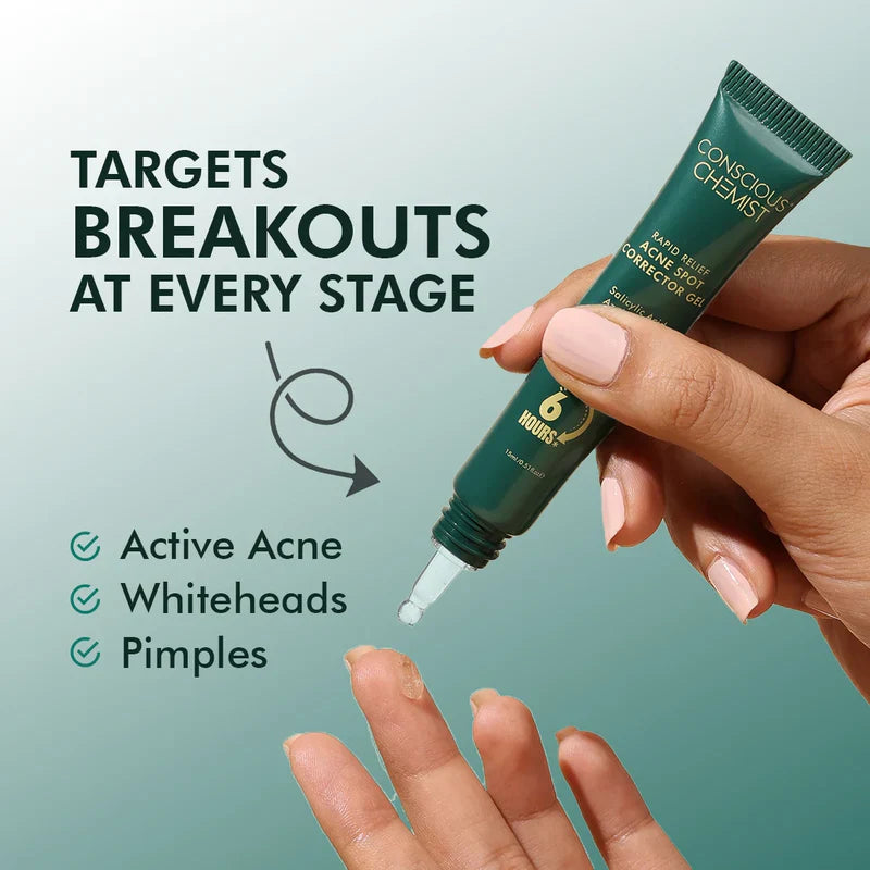 Rapid Relief Acne Spot Corrector Gel (15g)| Triple-Action Treatment For Men & Women